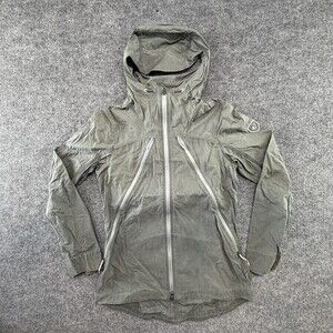 Kuhl Flight Jacket Womens Small Green Hooded Waxed Mountain Hiking Windbreaker